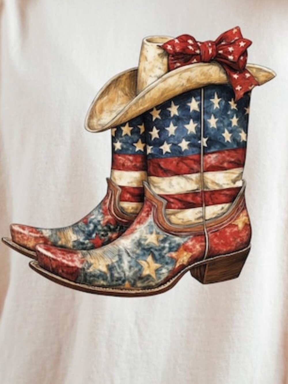 4th Of July Shirt, American Flag Cowboy Boots T-shirt, Western Patriotic Gift - Picture 2 of 4